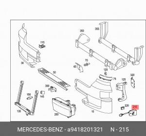 УКАЗАТЕЛЬ ПОВ. БОК. MB ACTR/AXOR (КАБ+ШТЕК.МАМА 3PIN, AMP2.5 DIN 72585), 9418201 A9418201321 MERCEDES BENZ