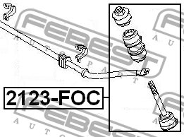 Тяга стабилизатора задняя FORD FOCUS I, MITSUBISHI COLT 04-12 2123-FOC 2123-FOC FEBEST