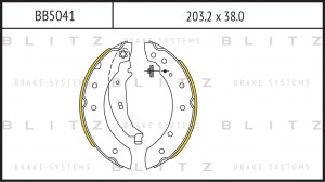 Колодки тормозные барабанные CITROEN Saxo/Xsara/Zx 91-RENAULT Logan/Clio/Laguna/ BB5041 BLITZ