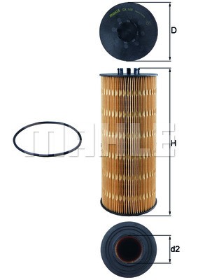 Фильтр масляный OX168D MAHLE KNECHT