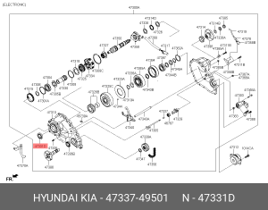 Сальник HYUNDAI Terracan (01-) KIA Sorento (02-) коробки раздаточной OE 4733749501 HYUNDAI KIA