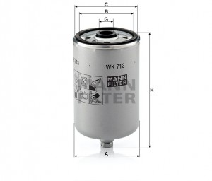 Фильтр топливный WK713 WK 713 MANN FILTER