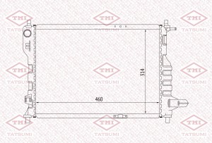 Радиатор охлаждения CHEVROLET Matiz/Spark 05- TGA1006 TGA1006 TATSUMI