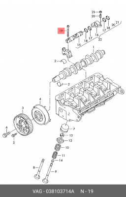 Болт VW Passat головки блока OE 038 103 714 A VAG