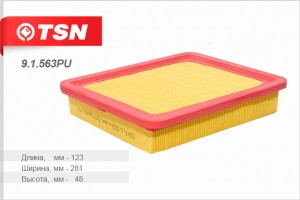 фильтр воздушный! Mitsubishi Eclipse 2.4/3.8 06-10/Galant 2.4/3.8 94-10 9.1.563PU TSN