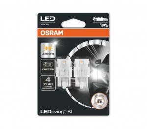 Лампа светодиодная 12V W21W/5W W3x16q блистер (2шт.) LEDriving SL Yellow OSRAM 7515DYP-02B OSRAM