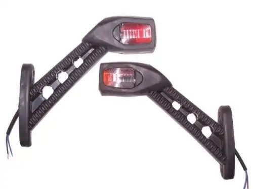 фонарь габарит. !рожок прямоуг. ламп T10 красн/бел/жел наклонный 182x168x35 \Uni M710212 MARS