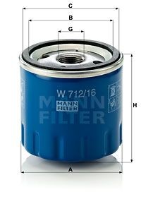 BRAVA (1995-2001)/PANDA (2003>) W71216 MANN FILTER
