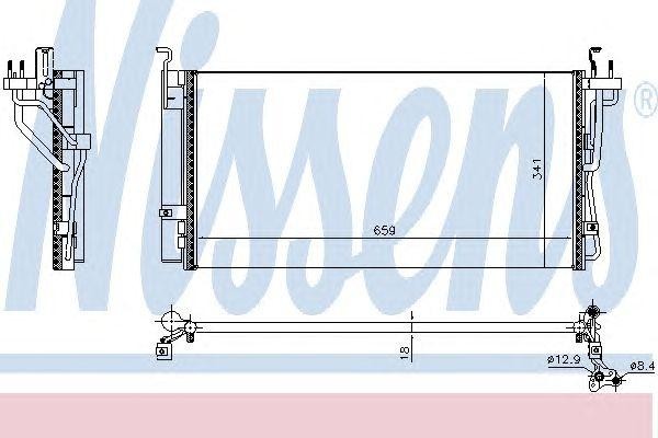 Радиатор кондиционера HYUNDAI Sonata (98-) NISSENS 940552 NISSENS