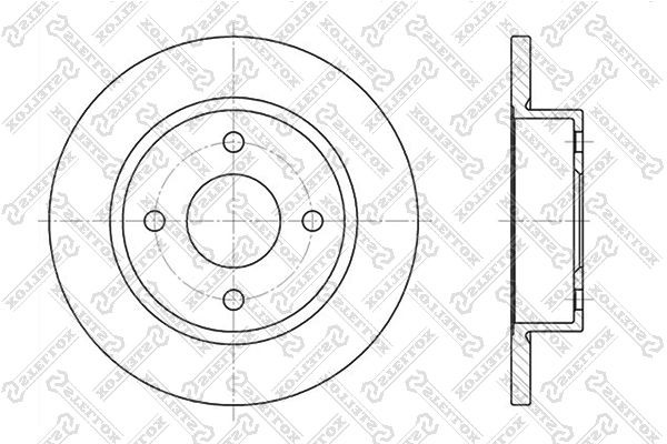 диск тормозной передний!\ Nissan Micra 1.0/1.3 92-00 6020-2237-SX STELLOX