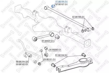 сайлентблок зад. попереч. тяги!\ Toyota Hi-Ace LH154/RZH15# 96> 87-98166-SX STELLOX