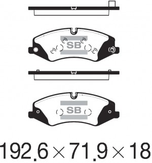 Колодки тормозные передние Land Rover Discovery/RR Sport 5.0 V8/3.0TD 09 SP2238 SP2238 SANGSIN