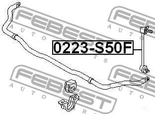 Тяга стабилизатора 0223-S50F 0223-S50F FEBEST