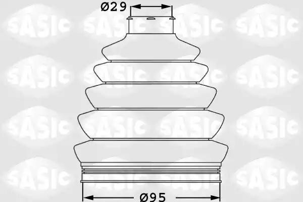 Пыльник ШРУСа внешний VW PASSAT (36, 3C) 1906027 1906027 SASIC