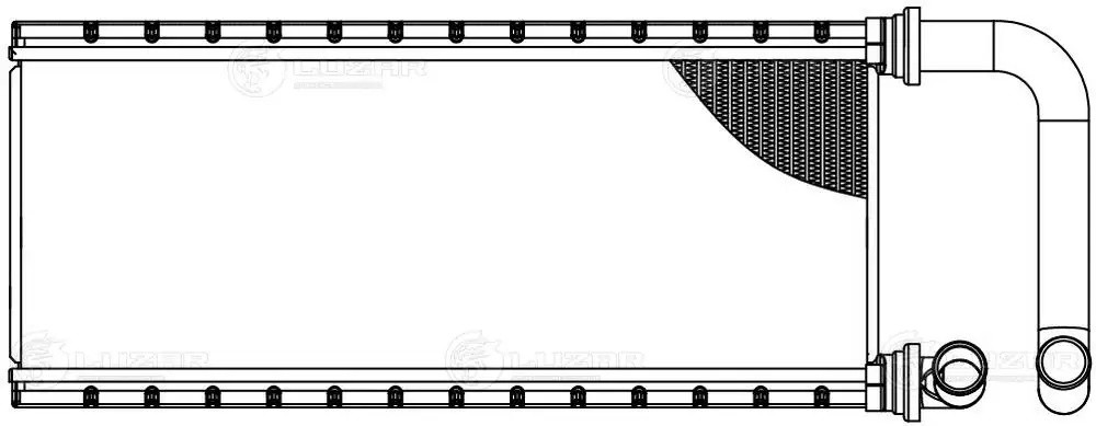 Радиатор отопителя ISUZU FVR34 с патрубками LUZAR LRH 2902 LUZAR