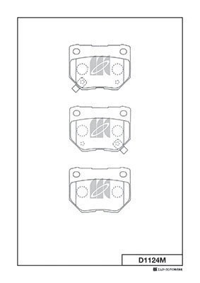 D1124M-01 колодки дисковые з.\ Nissan Skyline R32/R33/R34 89-02 D1124M MK KASHIYAMA