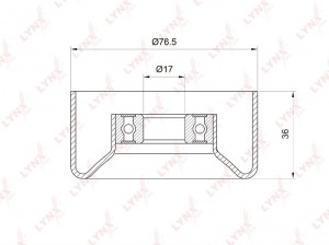 ролик натяжной!\ Honda Accord/Civic/CR-V/FR-V 2.0-2.4i 03> PB-5005 LYNXAUTO