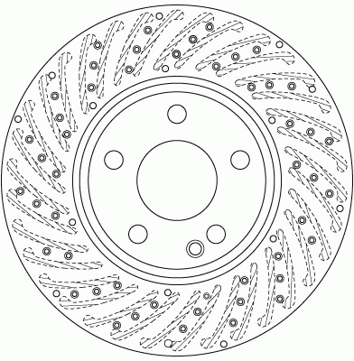 Диск тормозной передний MERCEDES W176, B246, GLA X156 (спорт пакет) DF6262S DF6262S TRW