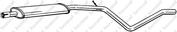 Глушитель RENAULT Logan (06-) средняя часть BOSAL 286-113 BOSAL