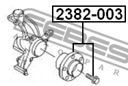 Ступица в сборе передняя SKODA OCTAVIA II 2004-2012 2382-003 2382-003 FEBEST