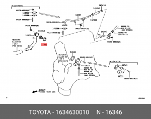 ПРОКЛАДКА ТЕРМОСТАТА 16346-30010 16346-30010 TOYOTA