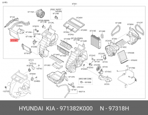 Радиатор отопителя KIA Soul (08-) OE 971382K000 HYUNDAI KIA