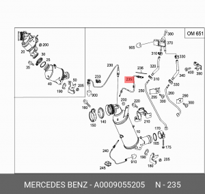 датчик температуры A 000 905 52 05 MERCEDES BENZ