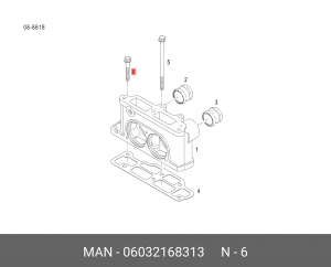 Болт M8X1,25X65 MAN 06032168313 MAN