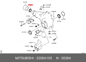 Сальник хвостовика MITSUBISHI 3200A105 3200A105 MITSUBISHI