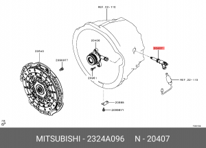 ПЕРЕХОДНИК ТРУБКИ ПОДШИПНИКА СЦЕПЛЕНИЯ 2324A096 2324A096 MITSUBISHI