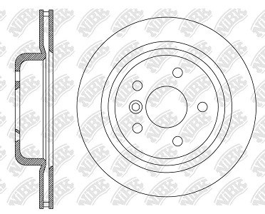 Диск тормозной BMW 3 (G20,G80,G28),5,7,X3,X4,X5,X6,X7 задний (1шт.) NIBK RN2172 NIBK