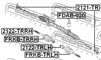 Пыльник рулевой левый FORD TRANSIT 06-14 FRKB-TRLH FRKB-TRLH FEBEST