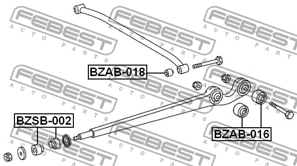 Сайлентблок BZAB-016 BZAB-016 FEBEST
