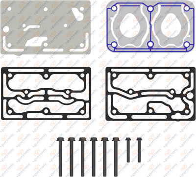 РМК компрессора прокладки +клапана РМК. Прокладки, болты RK0117603 YUMAK