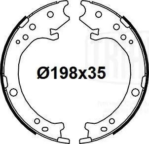 Колодки торм. для а/м Honda CR-V 02-/CR-V 06-/CR-V 12- барабан. ст. торм. 198x35 GF4632 TRIALLI
