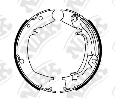 Колодки тормозные барабанные HYUNDAI TUCSON 2004-2010 FN0644 FN0644 NIBK