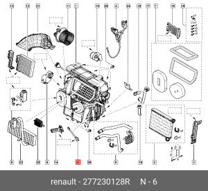 Датчик температуры воздуха 277230128R 277230128R RENAULT