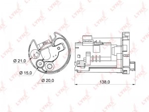 Фильтр топливный погружной подходит для TOYOTA Corolla(_E12_) 1.3-1.8 01/ Coroll LF-162M LYNXAUTO