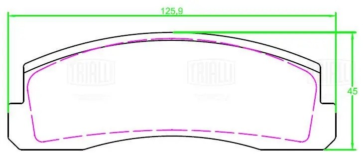 Колодки тормозные дисковые передние для а/м ВАЗ 2121 TRIALLI керамические PRO PF501CR TRIALLI