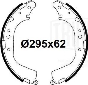 Колодки торм. для а/м Toyota Land Cruiser 80 89- 4.2d/Nissan Patrol 89- барабан. GF 4564 TRIALLI