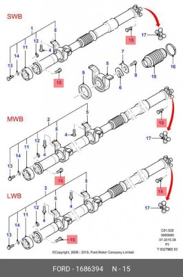 БОЛТЫ М14Х70ММ 1686394 1 686 394 FORD