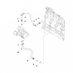 Трубка слива масла с турбины 3310 дв.Cummins ISF 3.8 (5257528) (Haffen) 0517 HAFFEN