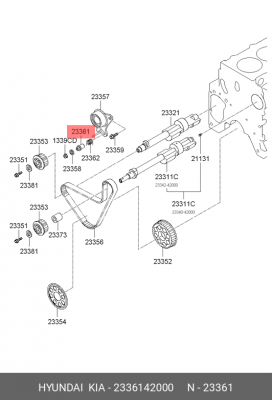 Втулка HYUNDAI Porter вала балансировочного OE 2336142000 HYUNDAI KIA