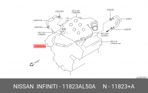 крючок 11823-AL50A 11823-AL50A NISSAN