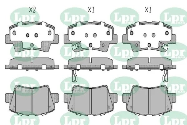 Колодки тормозные HYUNDAI TUCSON/KIA SPORTAGE 15- задние 05P2181 05P2181 LPR