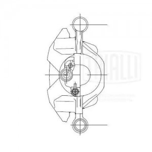 Суппорт торм. Mazda 6 (02-) перед. лев. d=57мм (для диска 25мм) (CF 350129) CF 350129 TRIALLI