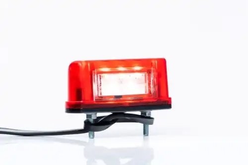 фонарь освещения номерного знака! LED, красный, с проводом\ FT016ALED FRISTOM