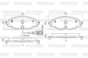 Колодки тормозные дисковые перед. AUDI: A3 1.2 TFSI1.4 TFSI1.6 TDI1.8 TFSI1.8 TF PBP1307 PATRON