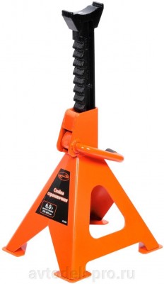 Опора страховочная АвтоДело 6 т 390 - 680 мм с гребенкой  2шт 43256 AVTO DELO