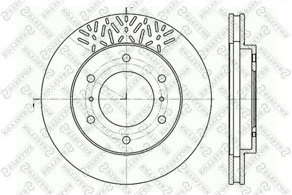 диск тормозной перед.  60203033VSX 6020-3033V-SX STELLOX